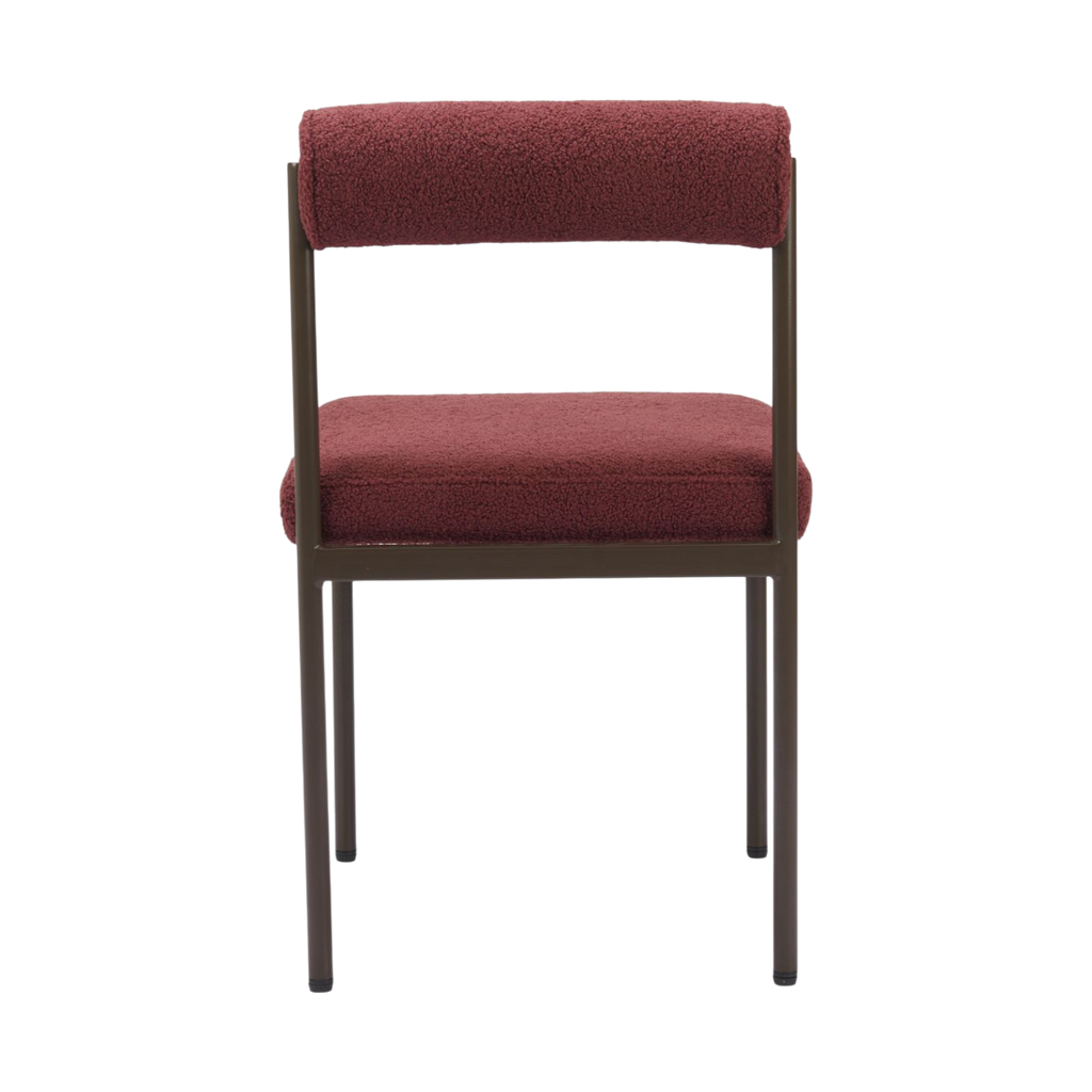 Mellow Burgundy Minimalist Dining Chair