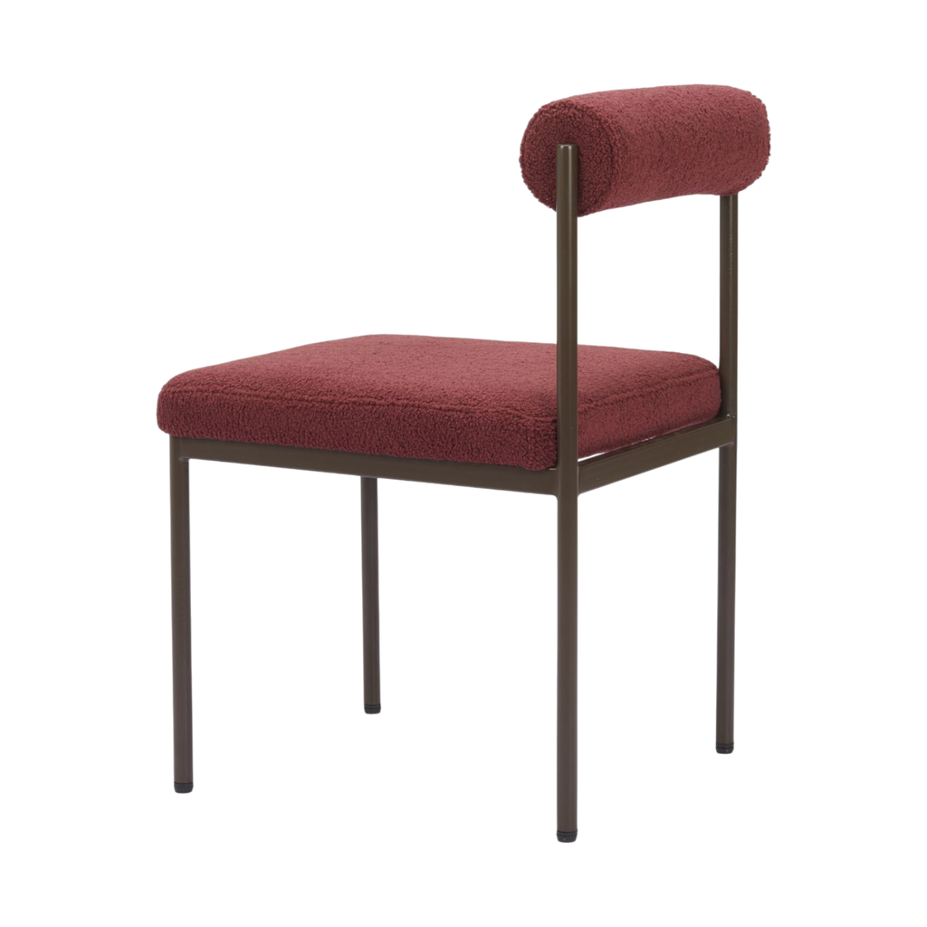 Mellow Burgundy Minimalist Dining Chair
