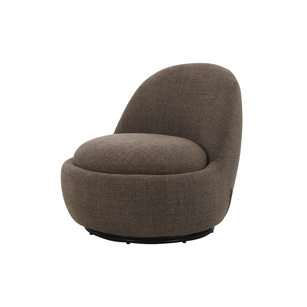 Boba Swivel Lounge Chair Brown