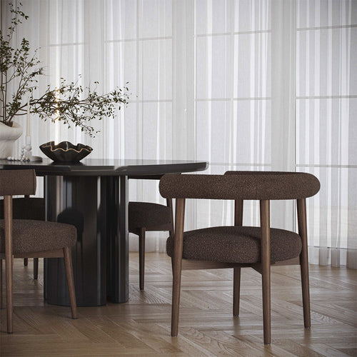 Bruna Textured Wood Dining Chair