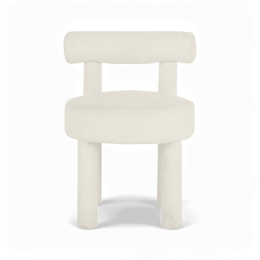 Arch Off White Boucle Dining Chair