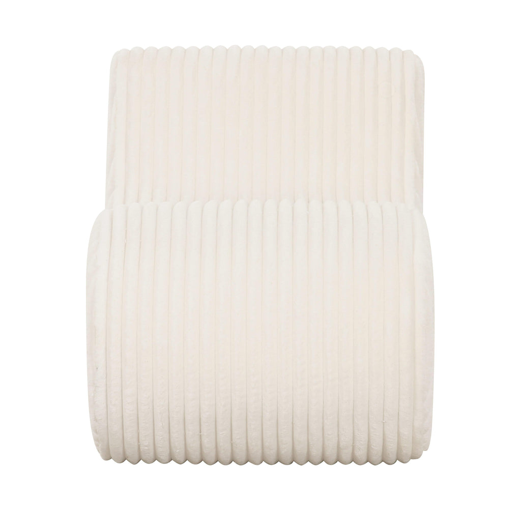 Amber Corduroy Accent Chair Beige