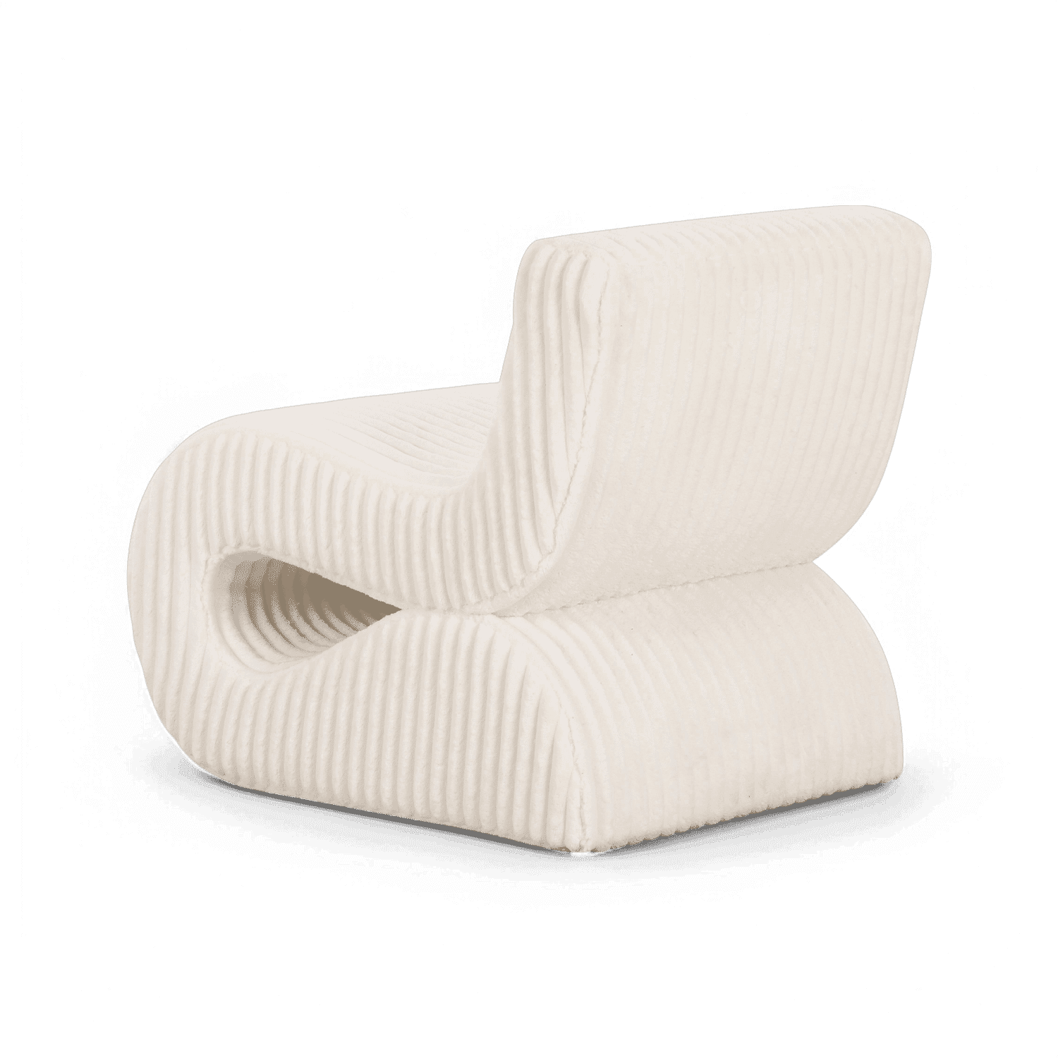 Amber Corduroy Accent Chair Beige