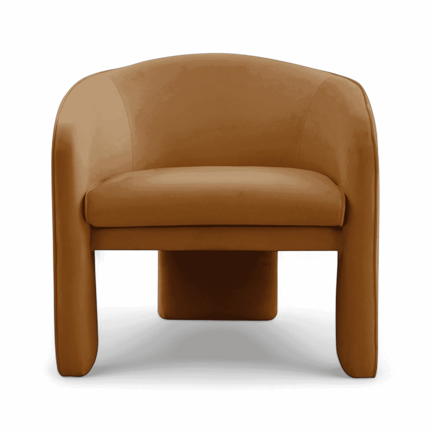 Helix Camel Velvet Accent Chair