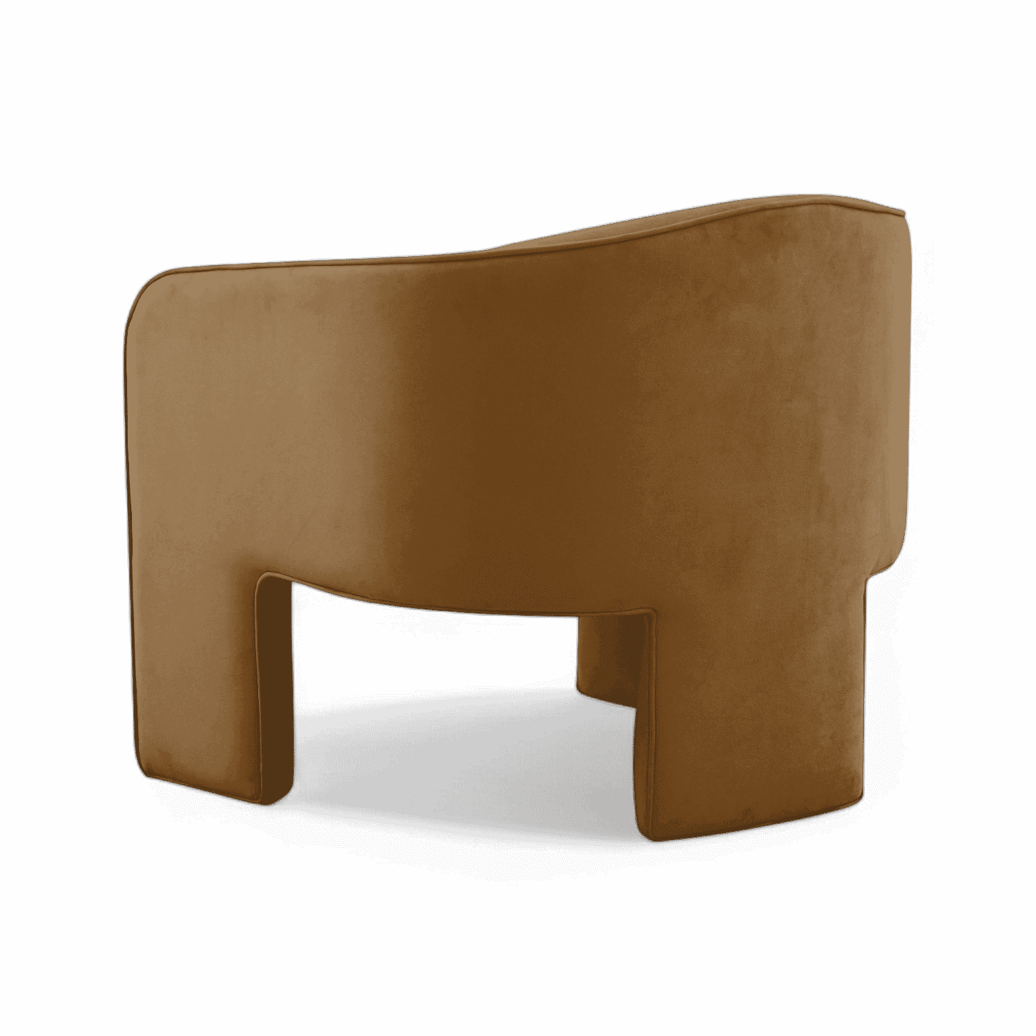 Helix Camel Velvet Accent Chair
