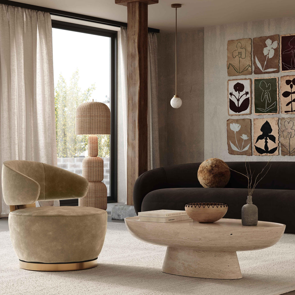 Lumina Oat Swivel Lounge