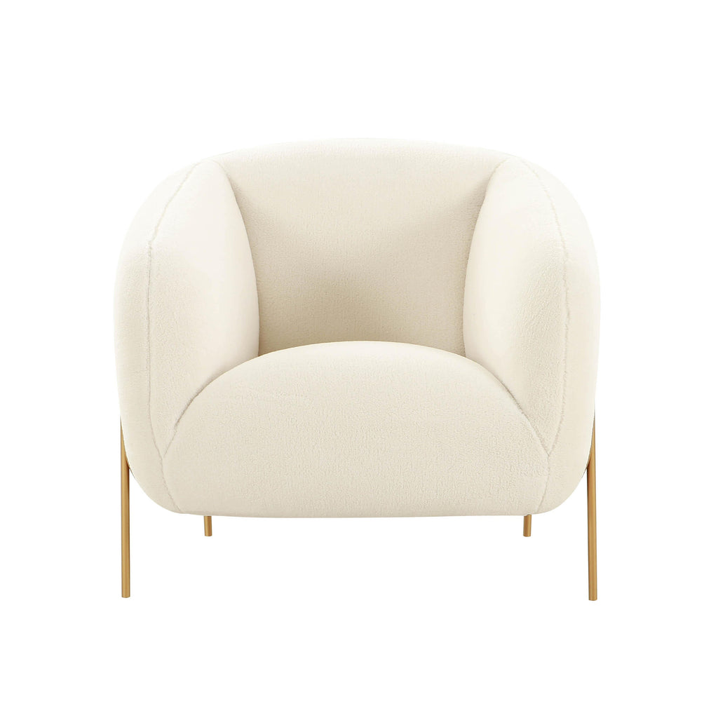 Celestia Gilt Shearling Chair