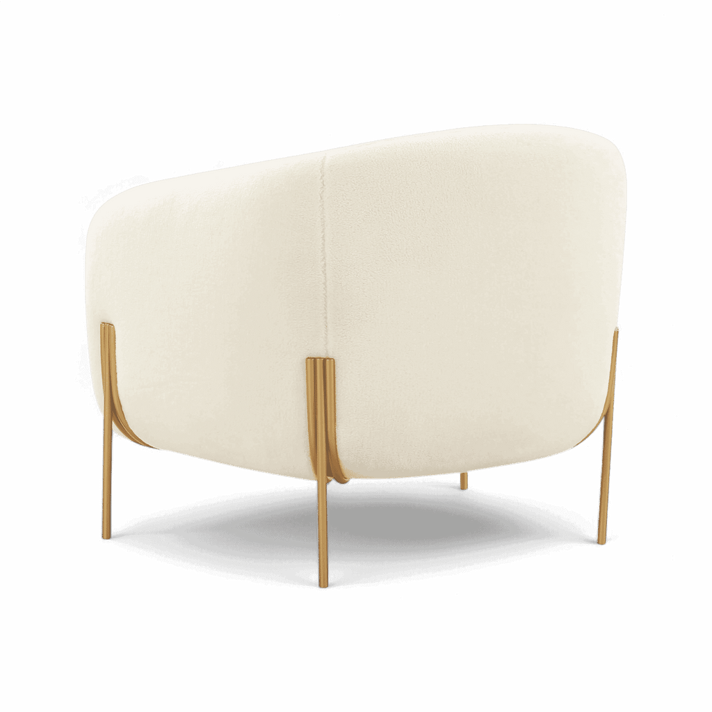 Celestia Gilt Shearling Chair