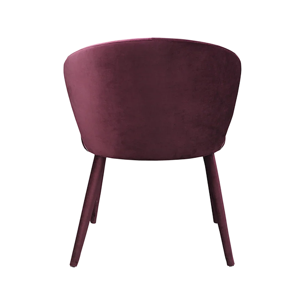 Merlot Sophisticated Curved Dining Chair
