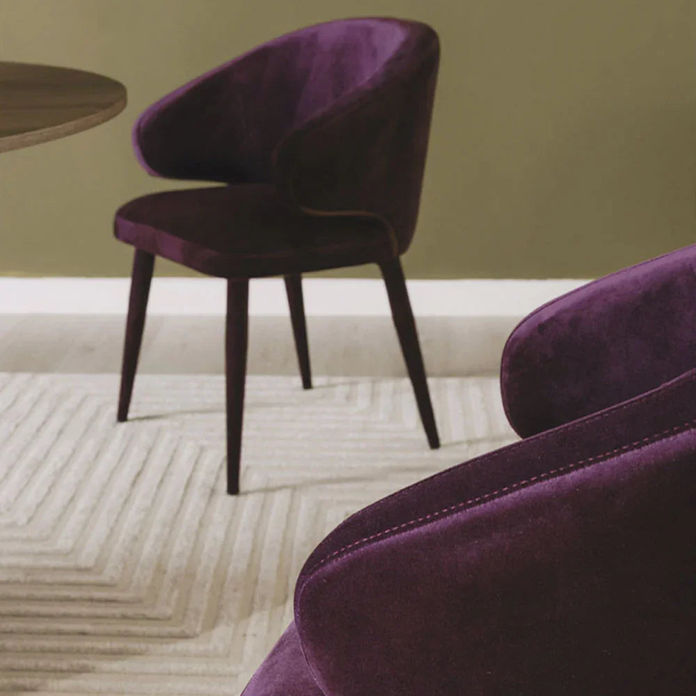 Merlot Sophisticated Curved Dining Chair