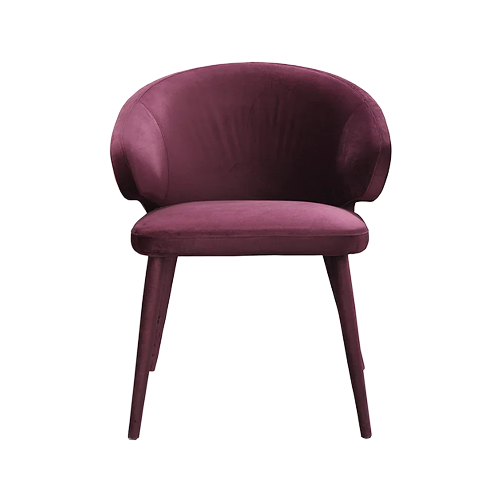 Merlot Sophisticated Curved Dining Chair