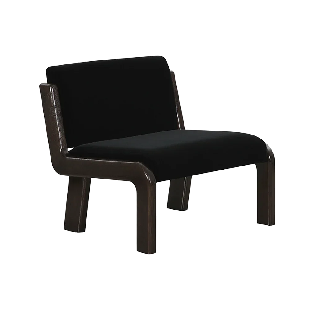 Milo Lounge Chair Black Faux