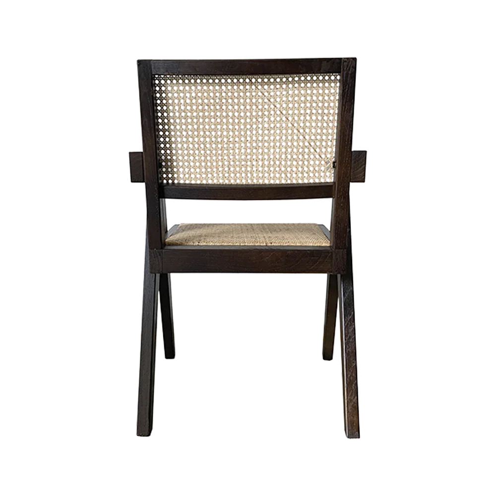 Mingli Geometric Woven Cane Dining Chair
