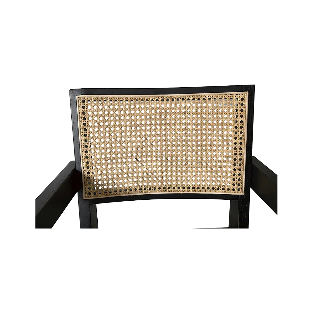 Mingli Geometric Woven Cane Dining Chair