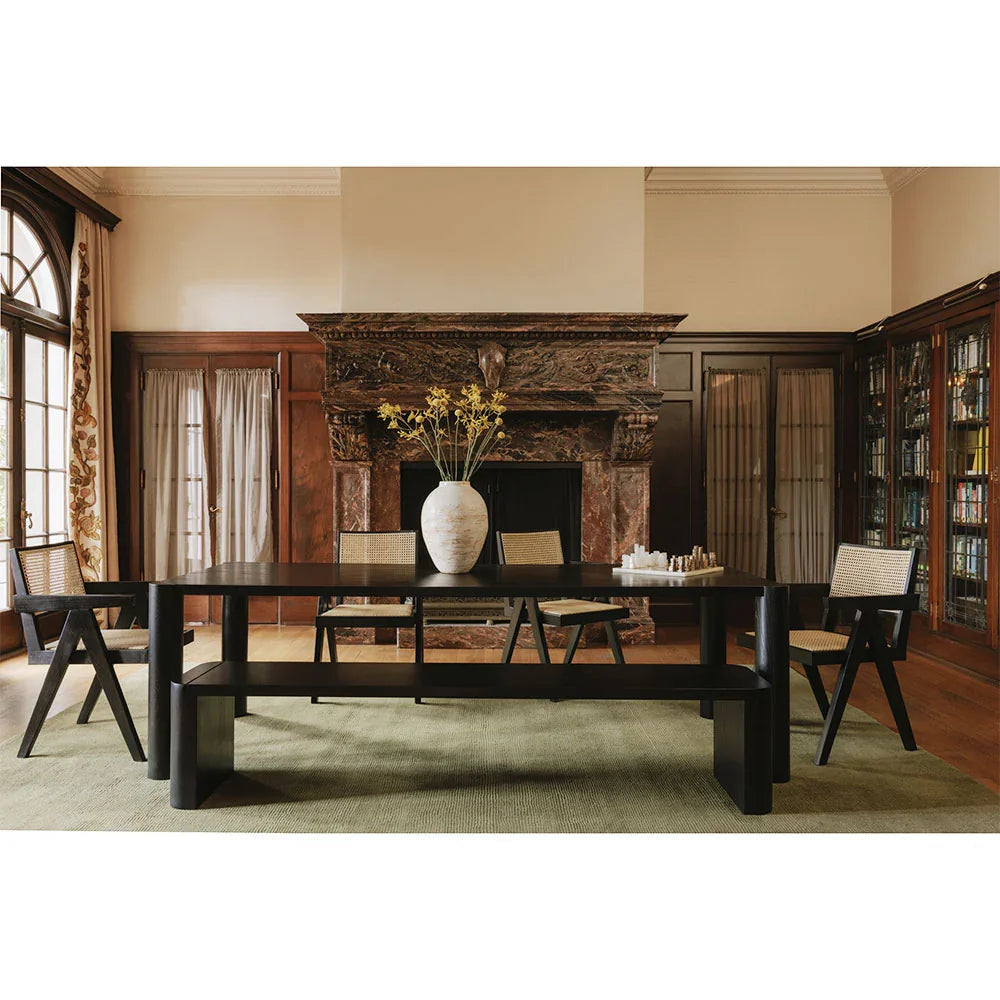 Mingli Geometric Woven Cane Dining Chair