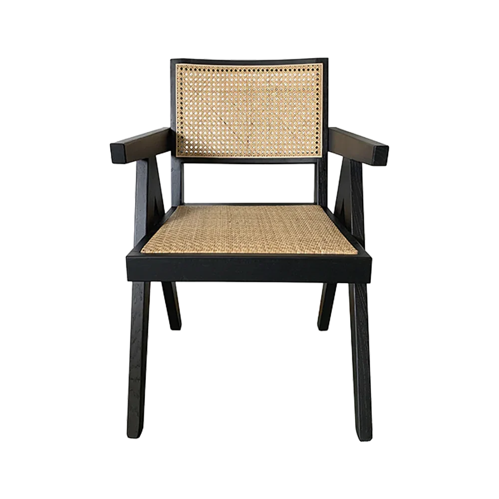 Mingli Geometric Woven Cane Dining Chair