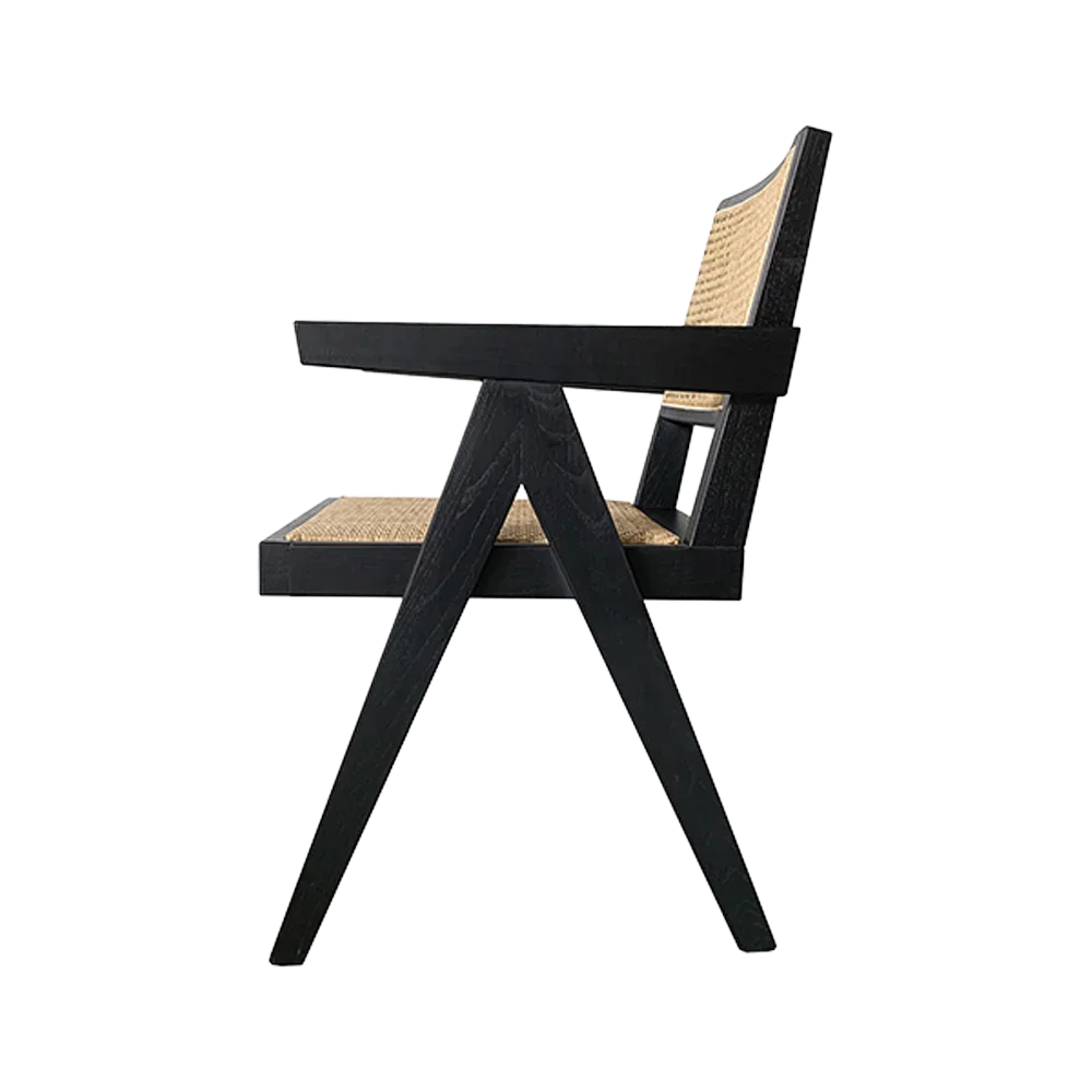 Mingli Geometric Woven Cane Dining Chair