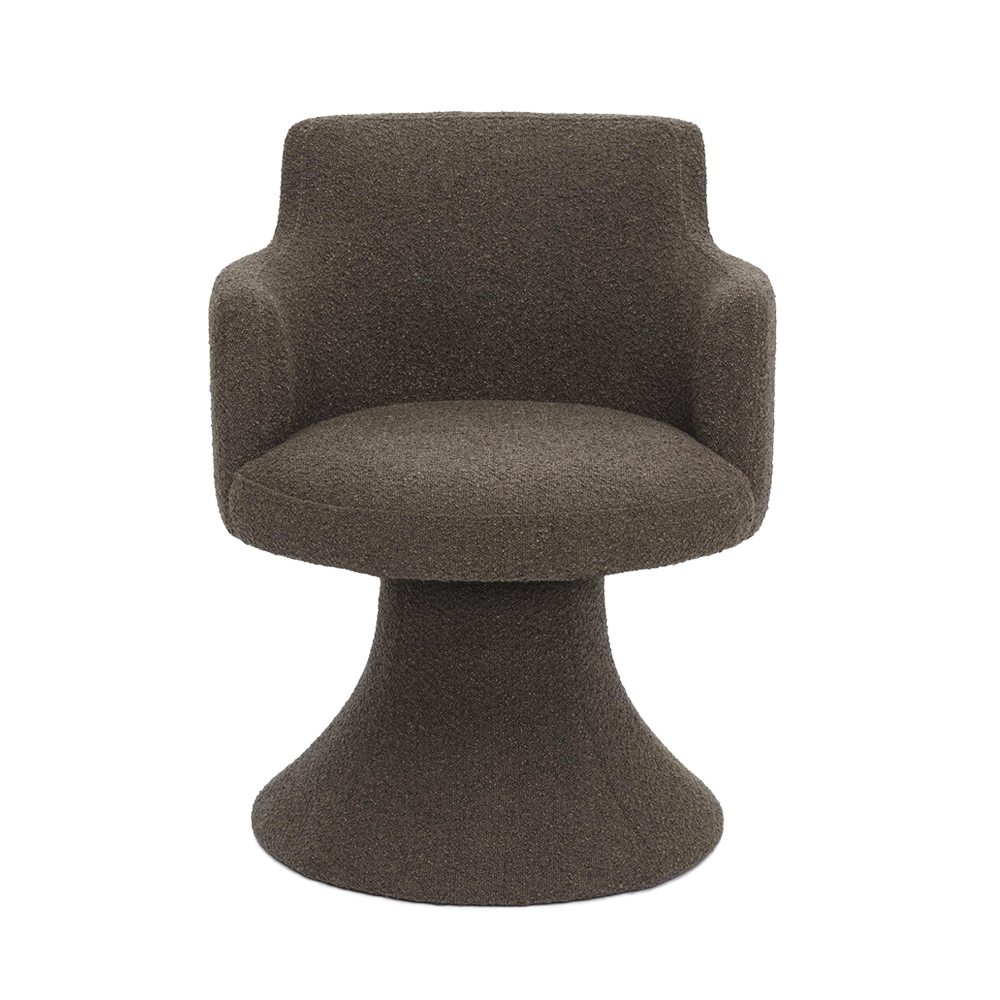 Mocha Brown Pedestal Dining Chair