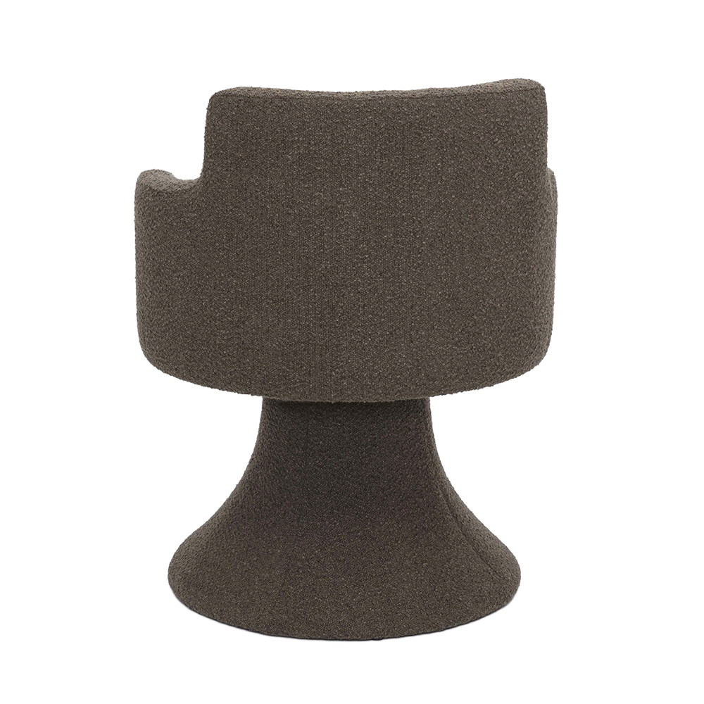 Mocha Brown Pedestal Dining Chair