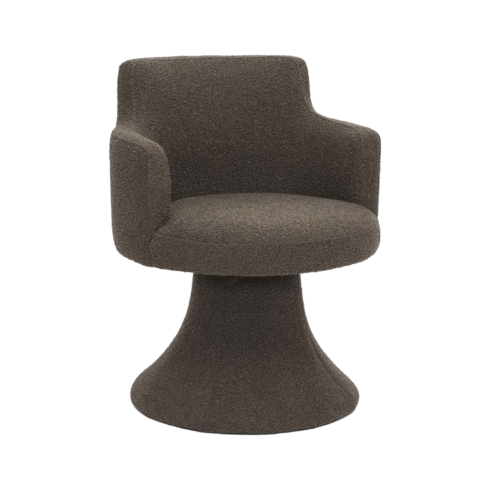 Mocha Brown Pedestal Dining Chair