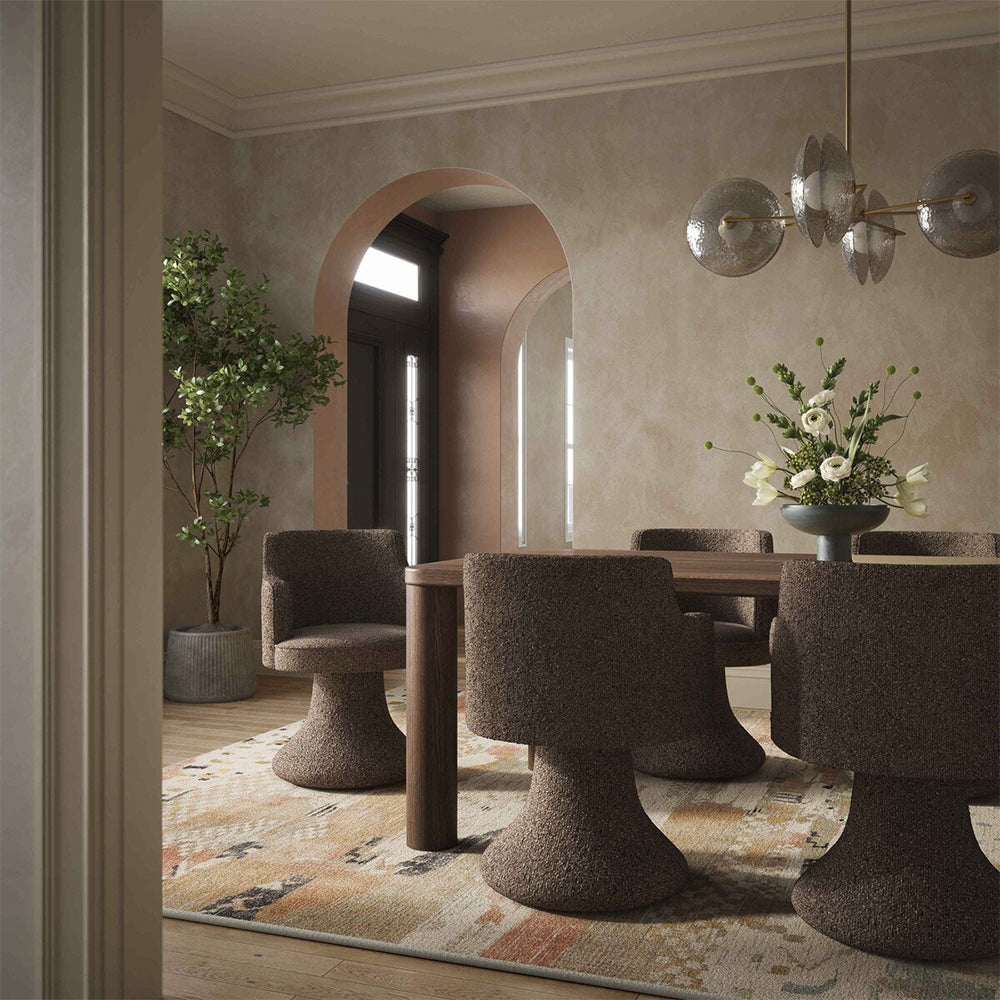Mocha Brown Pedestal Dining Chair