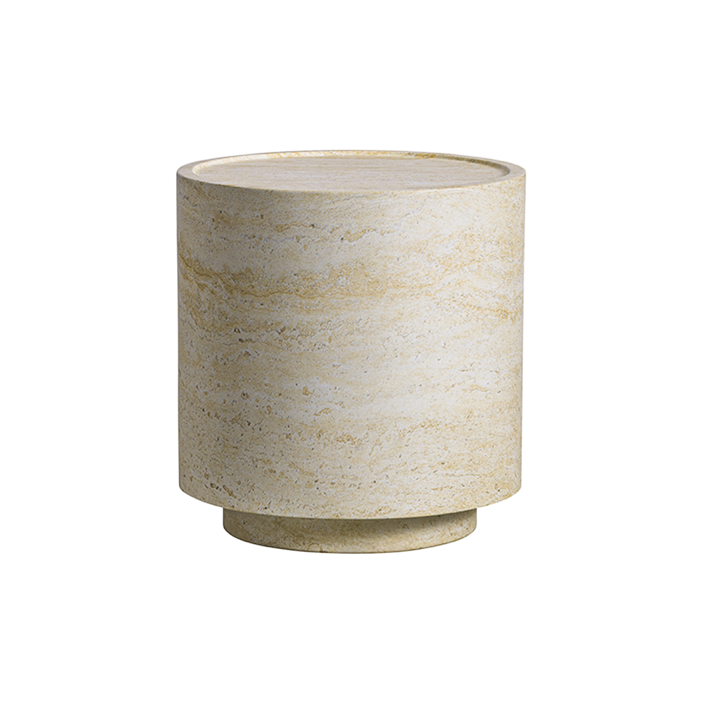 Elysia Travertine Side Table