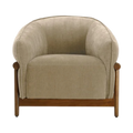 Malachyra Upcycled Chenille Accent Chair Taupe