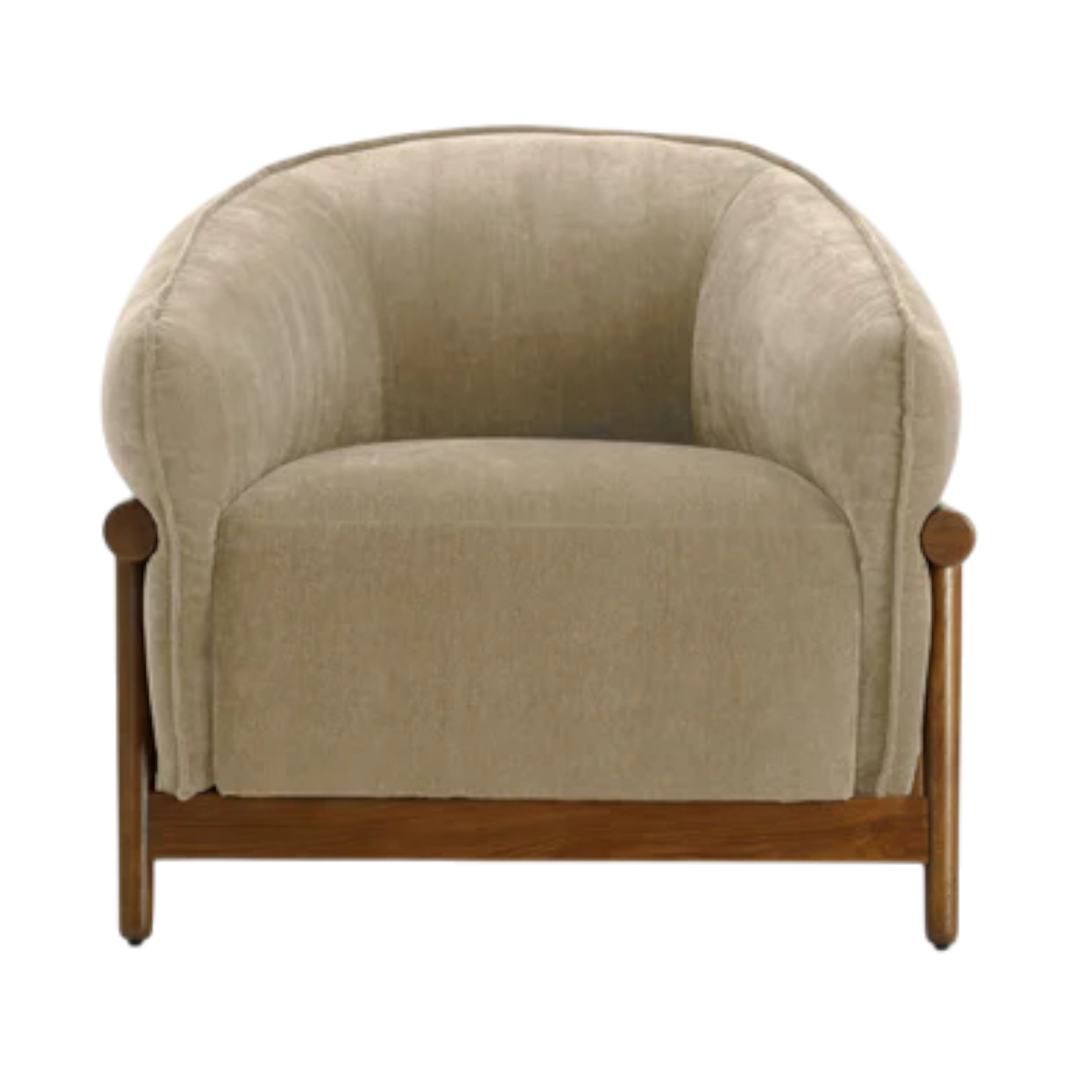 Malachyra Upcycled Chenille Accent Chair Taupe