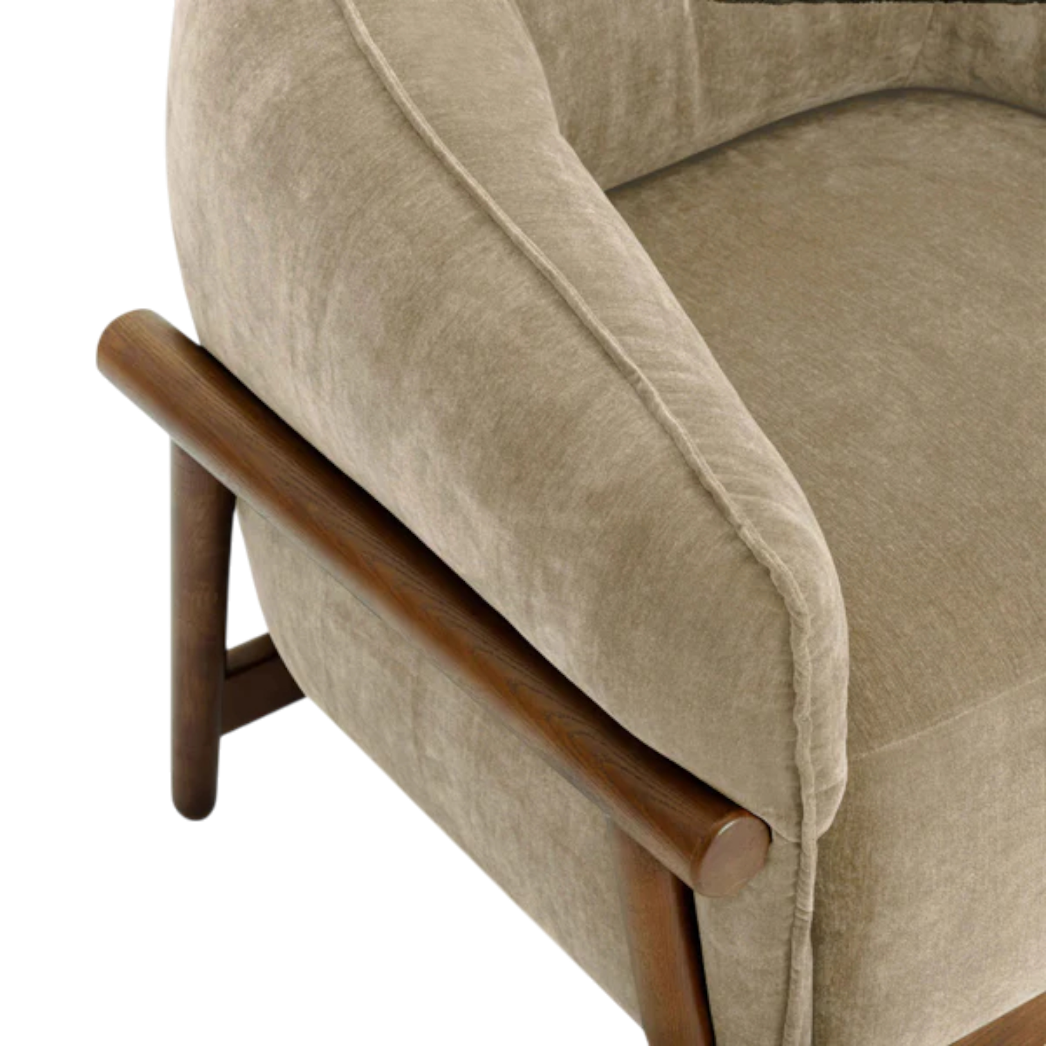 Malachyra Upcycled Chenille Accent Chair Taupe