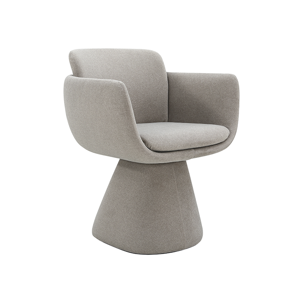 Rune-A Sculptural Swivel Dining Chair