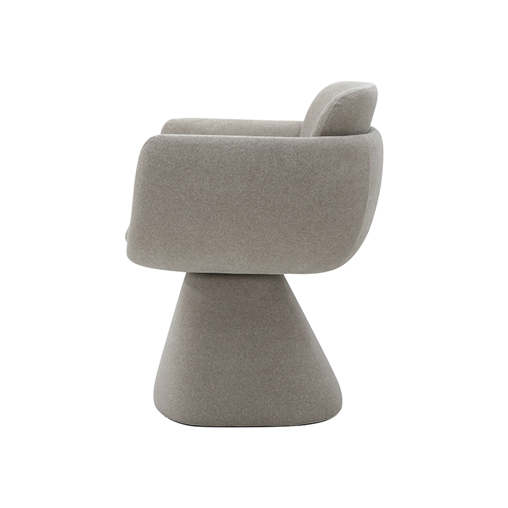 Rune-A Sculptural Swivel Dining Chair