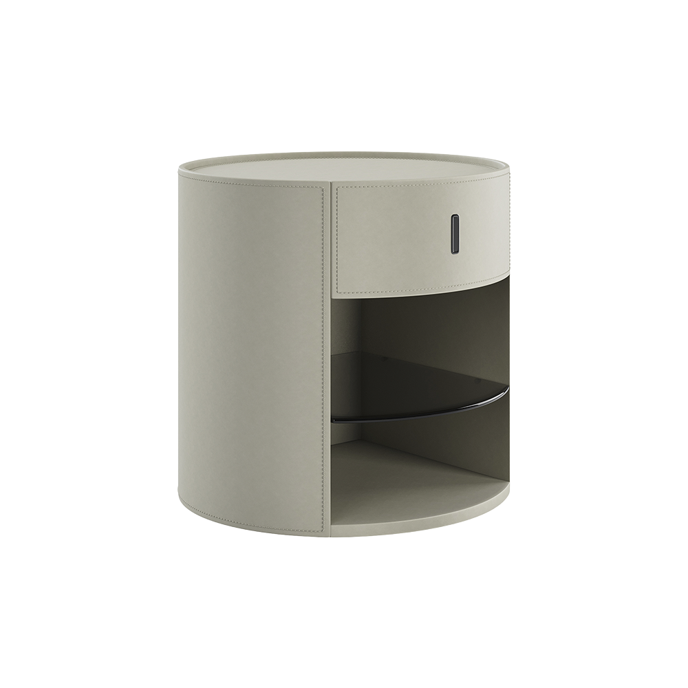 Cove Off-White Leather Nightstand