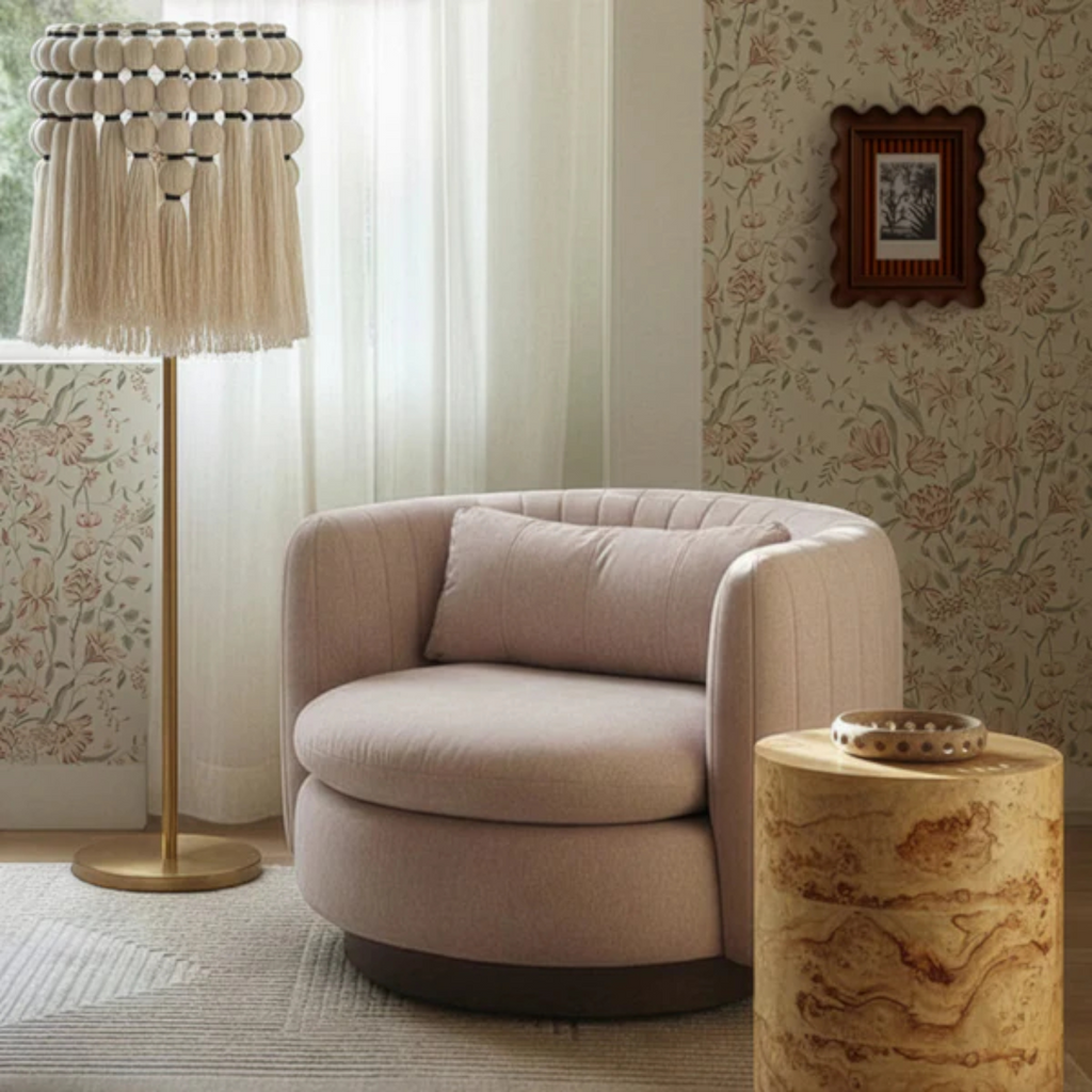 Maren Chenille Swivel Lounge Chair