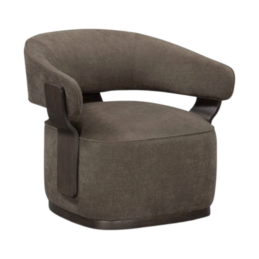 Juno Linen Swivel Accent Chair