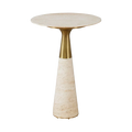 Elegant Travara Travertine Side Table