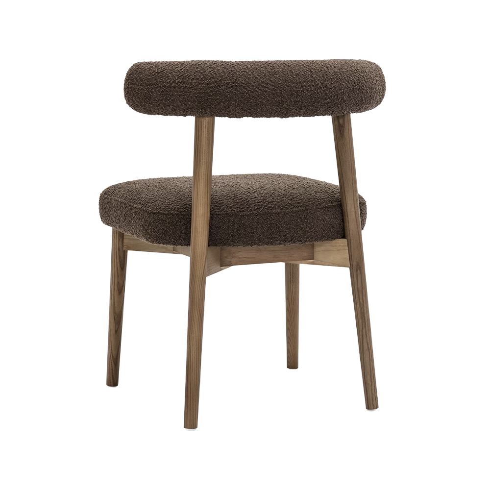 Truffle Minimalist Curved Dining Chair