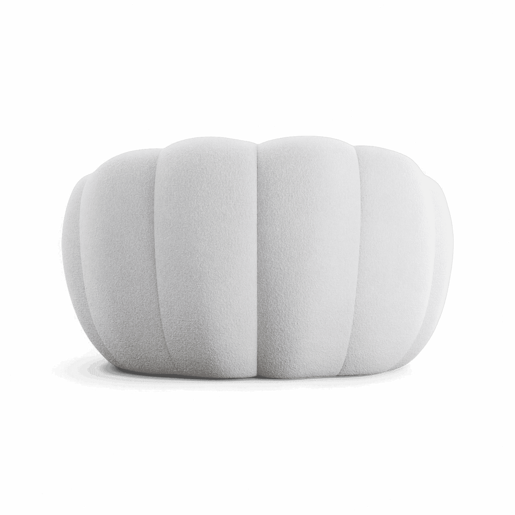 Cirrus White Boucle Sculptural Lounge