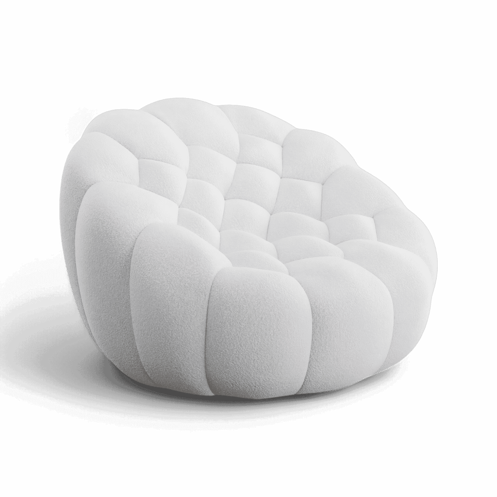 Cirrus White Boucle Sculptural Lounge