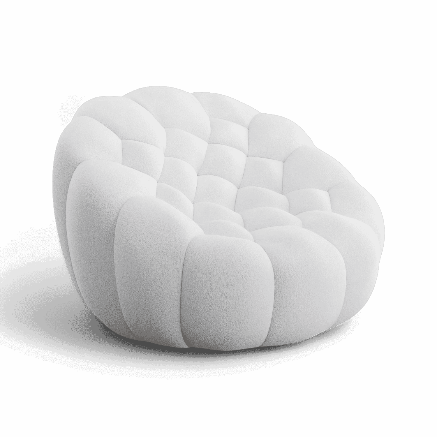 Cirrus White Boucle Sculptural Lounge