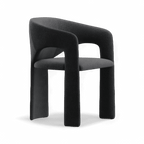Aria Dining Chair Black Boucle