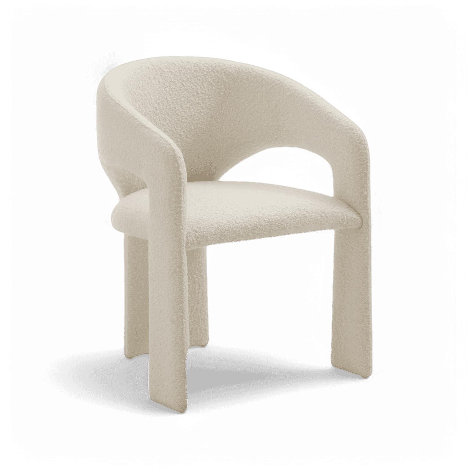 Aria Dining Chair White Boucle
