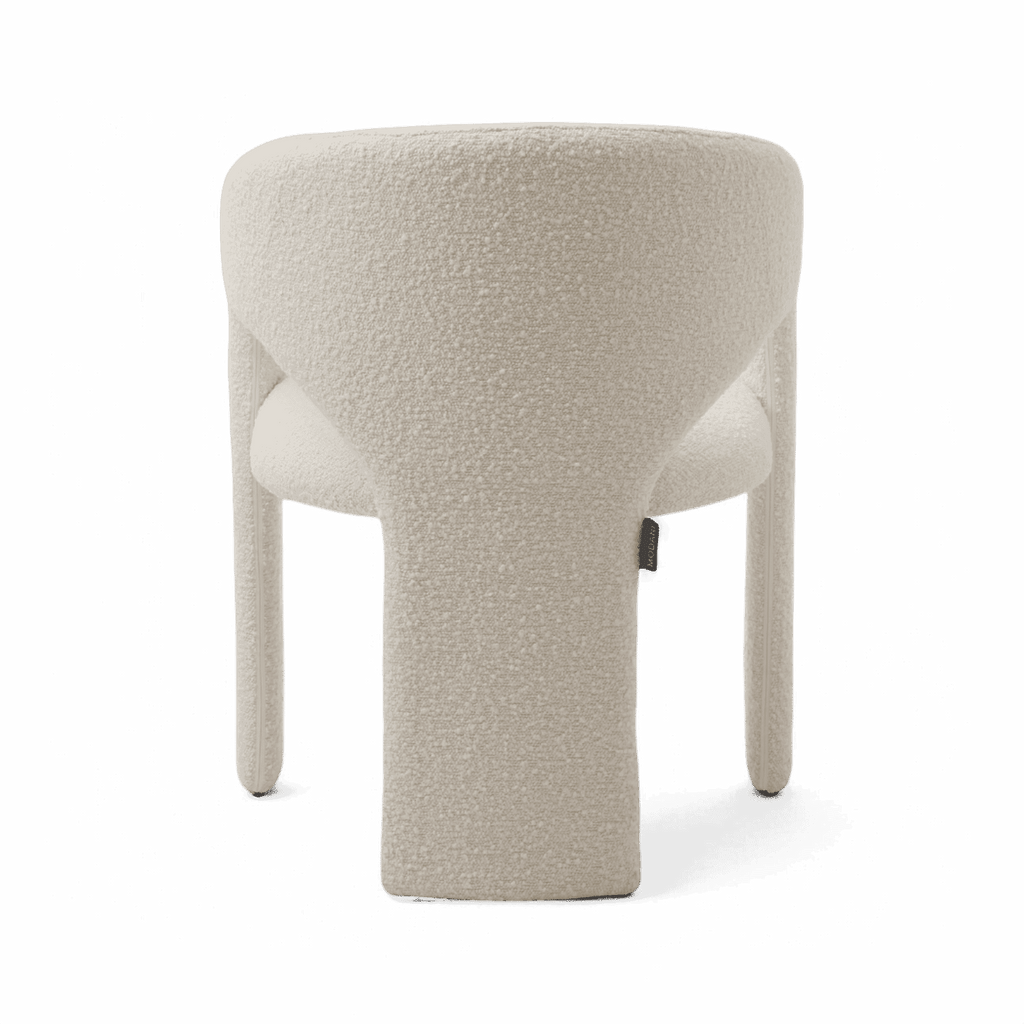 Aria Dining Chair White Boucle