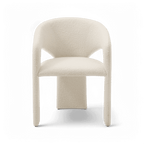 Aria Dining Chair White Boucle
