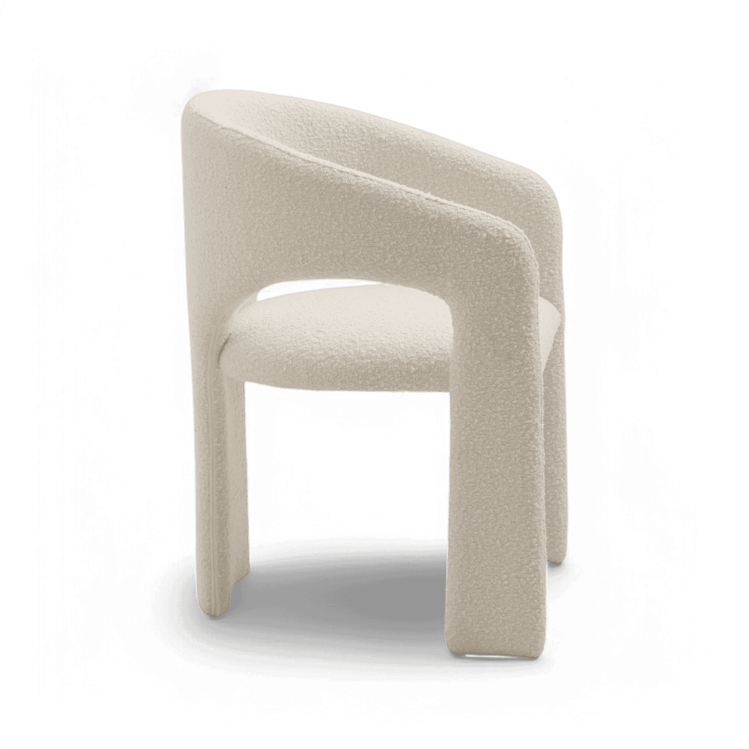 Aria Dining Chair White Boucle
