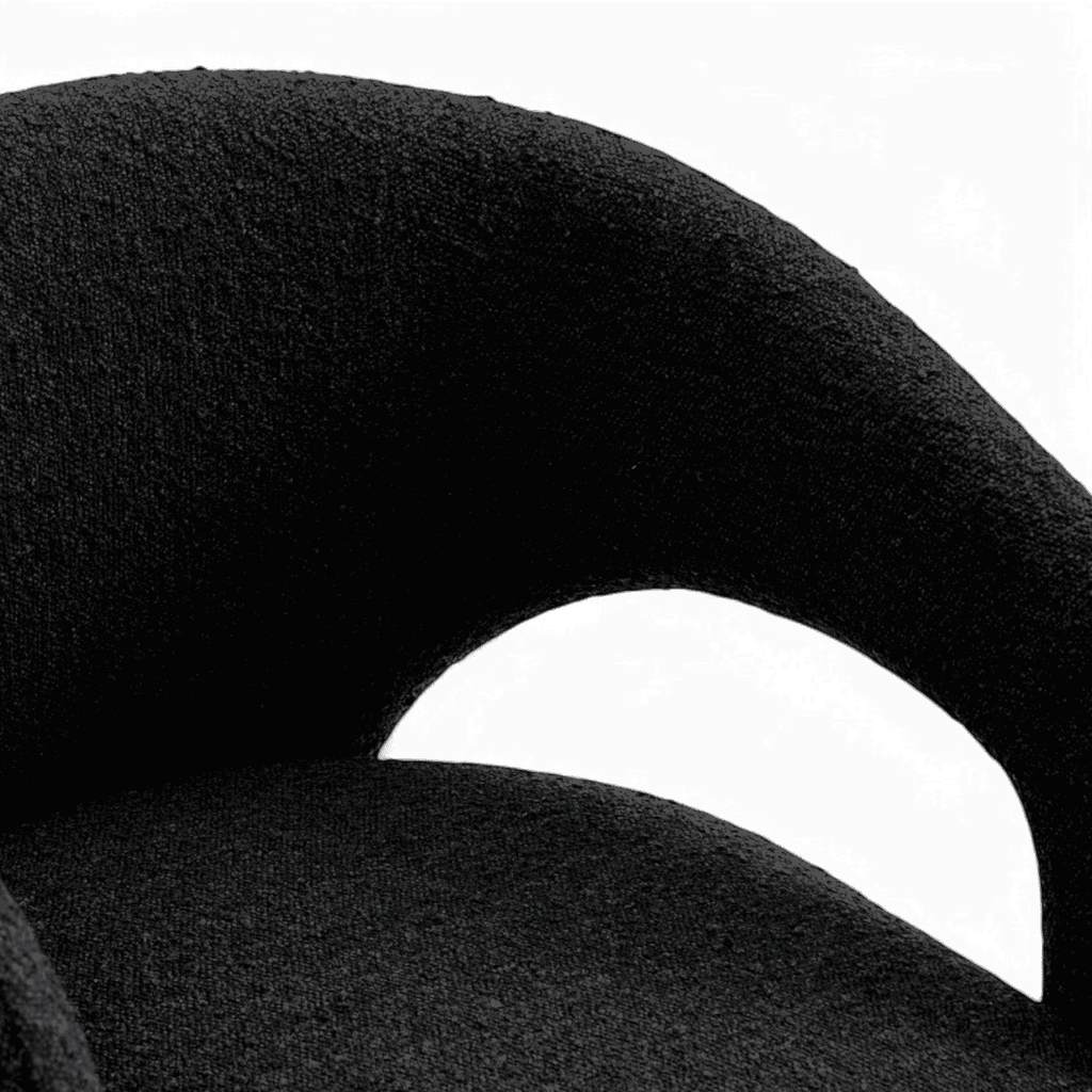 Aria Dining Chair Black Boucle