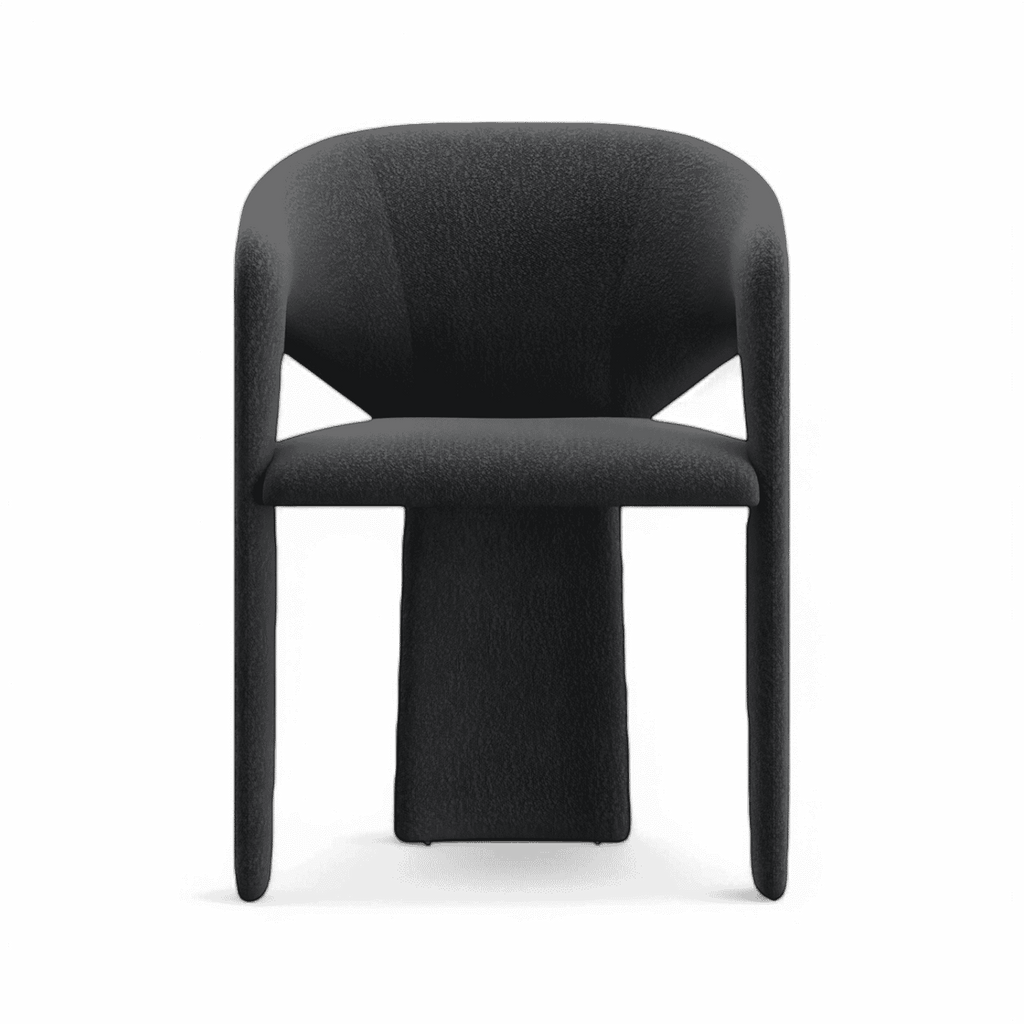 Aria Dining Chair Black Boucle