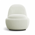 Boba Swivel Lounge Chair White Boucle