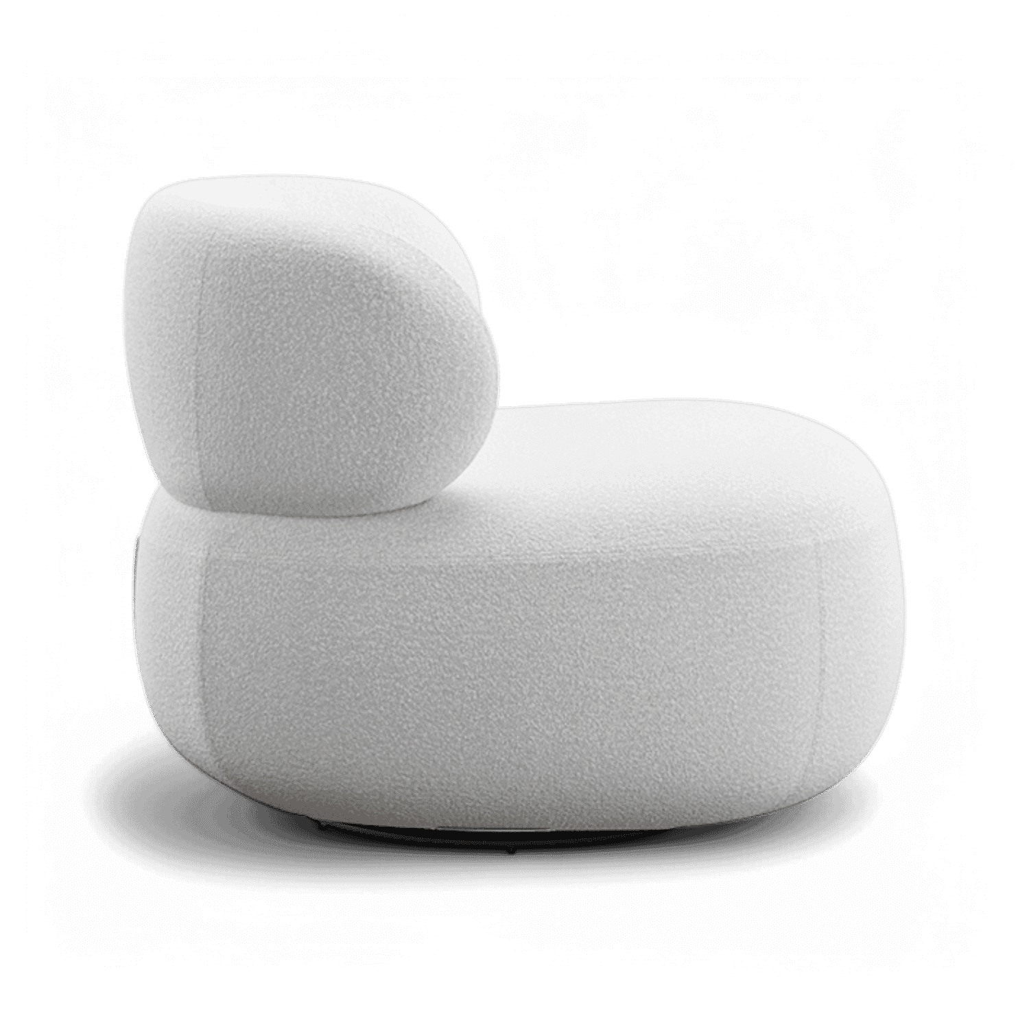 Lilo Swivel Lounge Chair White Boucle