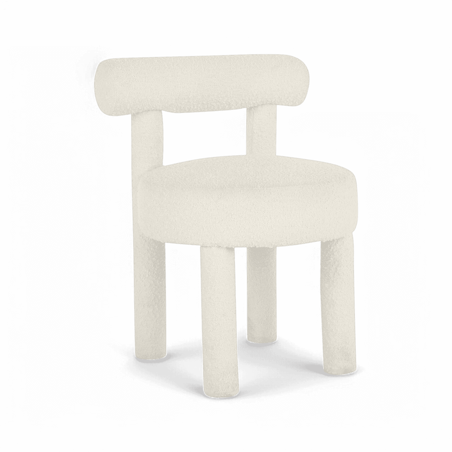 Arch Off White Boucle Dining Chair