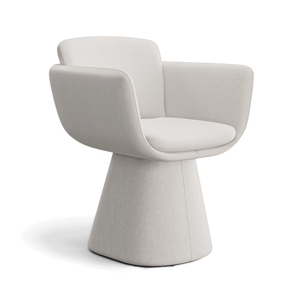Rune-B Sculptural Swivel Dining Chair